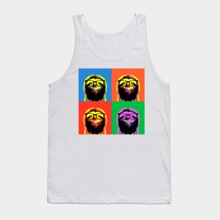 Four colors Sloth Tank Top